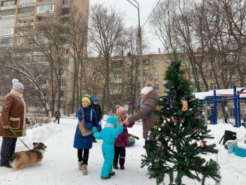 Елка наряжена! Погода не напугала юных жителей Сокольников!